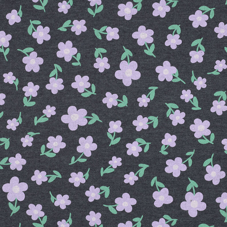 Sweatshirt Fabric Flowers | by Poppy – anthracite/mauve,  image number 1