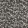 Decor Fabric Half Panama plain leaves – black/natural,  thumbnail number 1