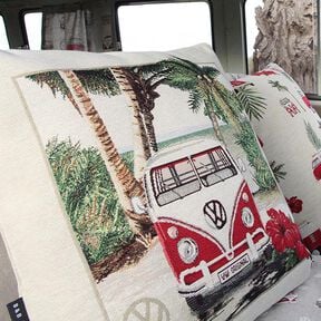 Decor Fabric Tapestry Piece VW Bus – natural/red, 