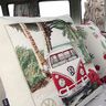 Decor Fabric Tapestry Piece VW Bus – natural/red,  thumbnail number 2