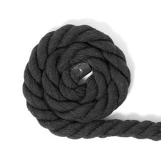 Cotton cord [Ø 14 mm] 18 - black, 