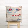 Decor Fabric Half Panama Boats – blue/red,  thumbnail number 7