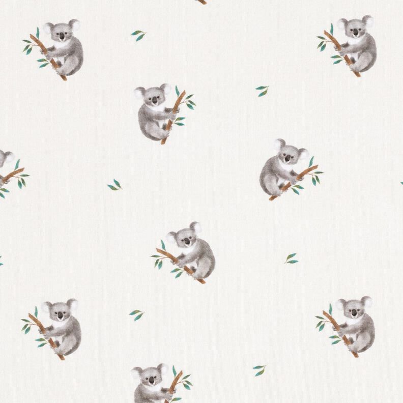 GOTS Cotton Jersey Koala Digital Print – ivory,  image number 1