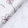 Double Gauze/Muslin painted poppies – white/black,  thumbnail number 4
