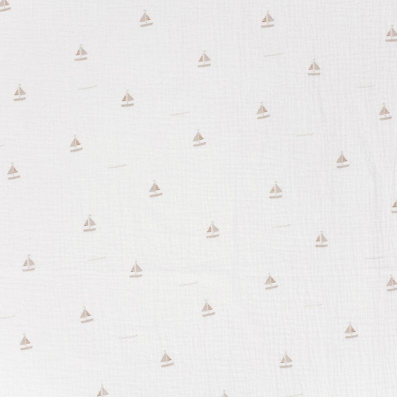 Double Gauze/Muslin sailboats – offwhite/natural,  image number 1