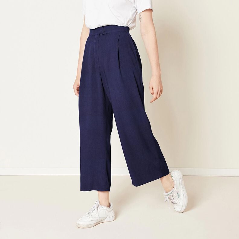 Viscose Stretch Plain – navy blue,  image number 9