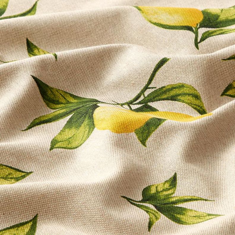 Half Panama Decor Fabric Lemons – natural,  image number 2
