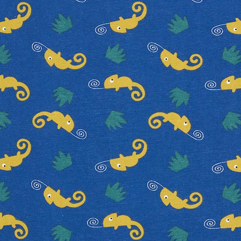 Cotton Jersey Chameleon – denim blue/lime green,  image number 1