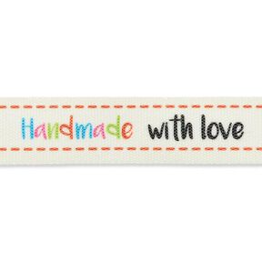 Handmade with Love Ribbon [ 15 mm ] – offwhite/brown, 