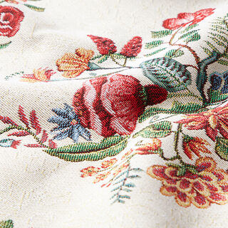Decor Tapestry Fabric Romantic Floral Motif – light beige, 