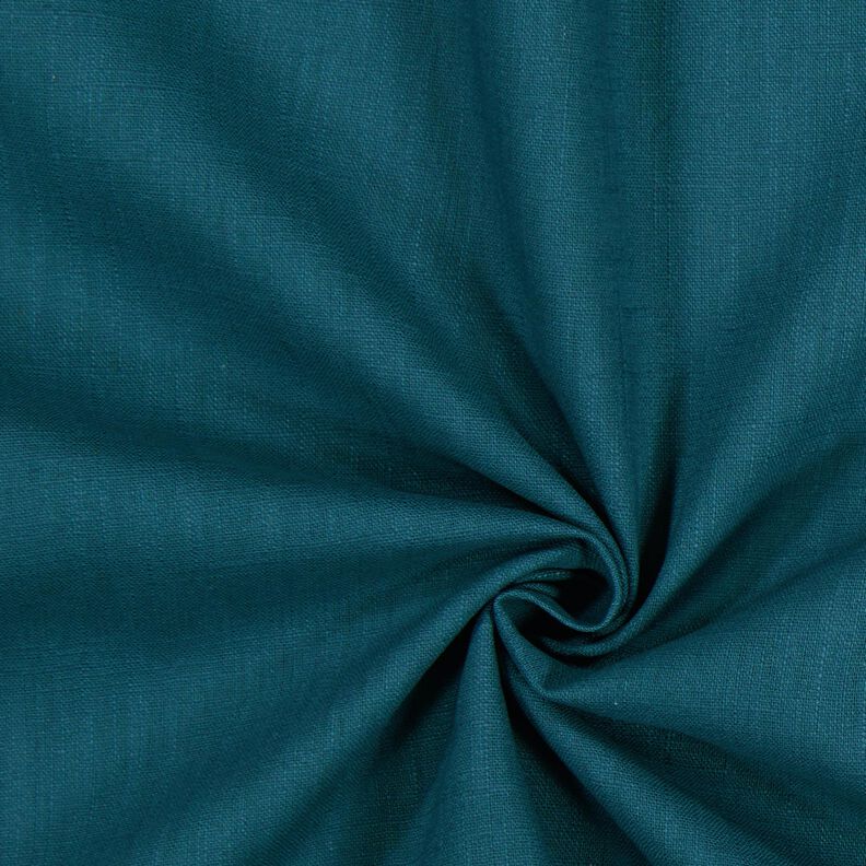 Linen fabric Ramie mix medium – petrol,  image number 1