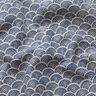 Decor Fabric Half Panama Wavy lines – natural/indigo,  thumbnail number 2