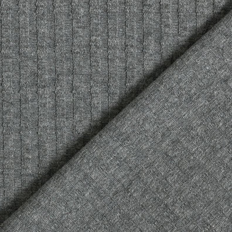 Ribbed Jersey single knitting pattern – dark grey,  image number 4