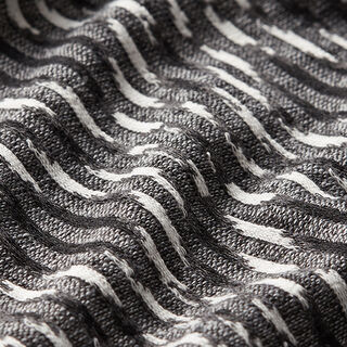 Lightweight knitted fabric, diamonds – black/white, 