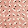 Decor Fabric Half Panama stylish cranes – dusky pink/cream,  thumbnail number 1
