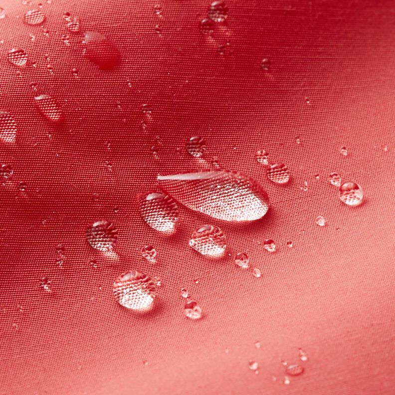 Plain water-repellent raincoat fabric – coral,  image number 4