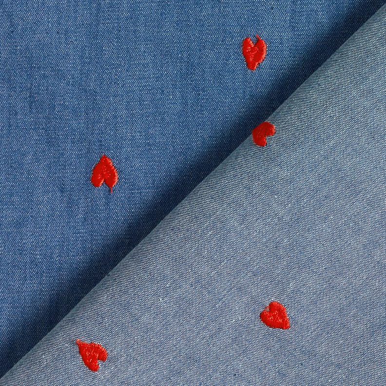 Chambray  – denim blue/fire red,  image number 4
