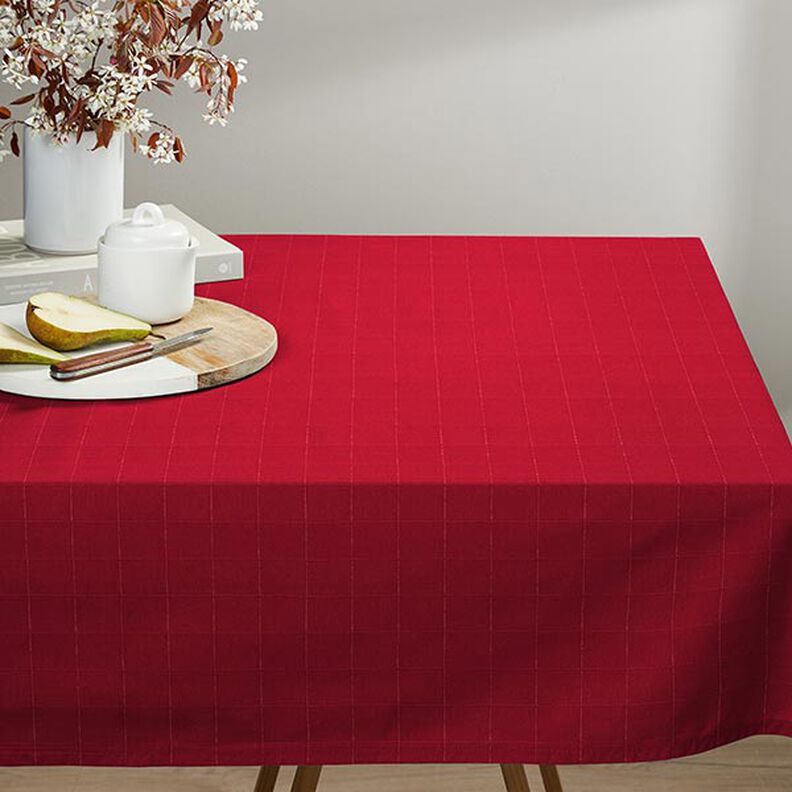 Decorative fabric, chequered grid, recycled – carmine, image number 7