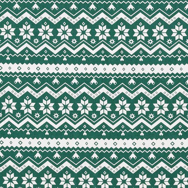 Cotton Poplin Norwegian pattern – fir green,  image number 1