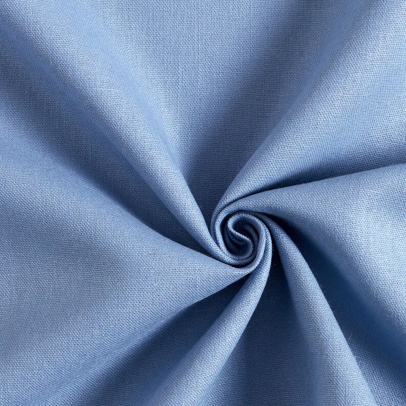 pure heavy linen Plain – light wash denim blue,  image number 1