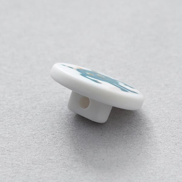 Little Monster Shank Button [  Ø15 mm ] – white/green,  image number 2