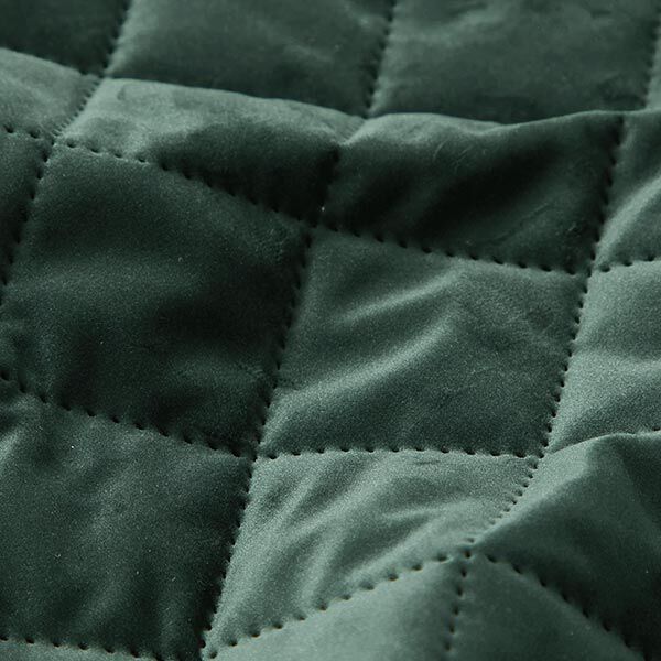 Upholstery Fabric Velvet Quilted Fabric – dark green,  image number 2