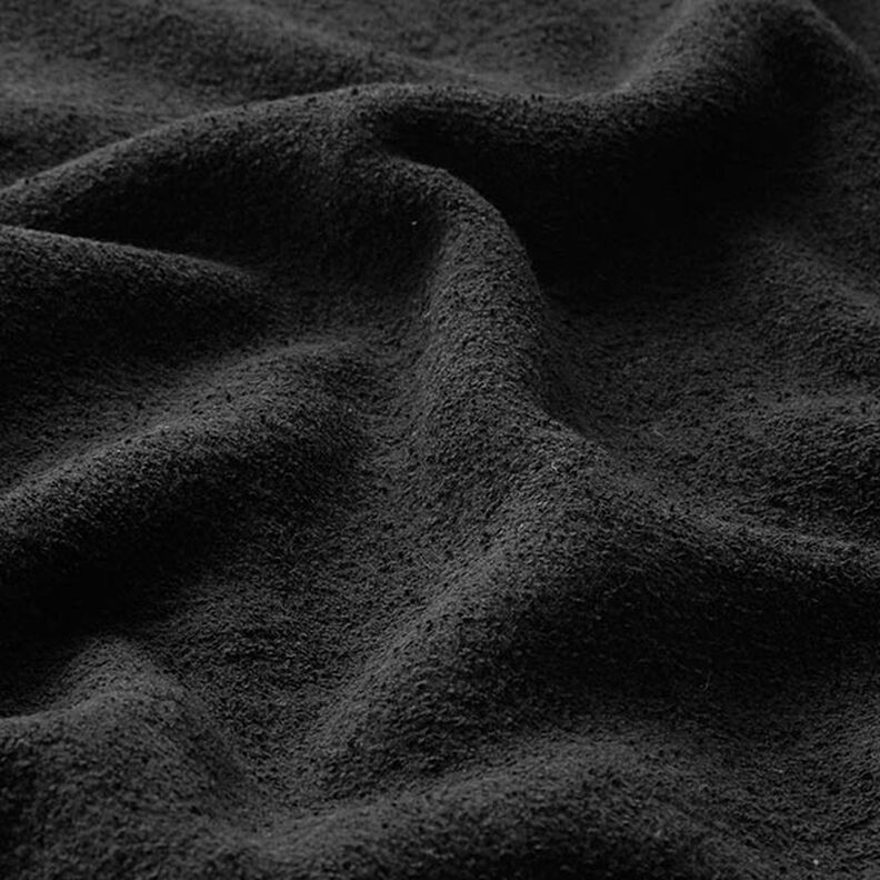 Cotton Sweatshirt Fabric Terry Fleece – black,  image number 2