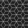 Decor Fabric Jacquard modern cubes – black/ivory,  thumbnail number 1