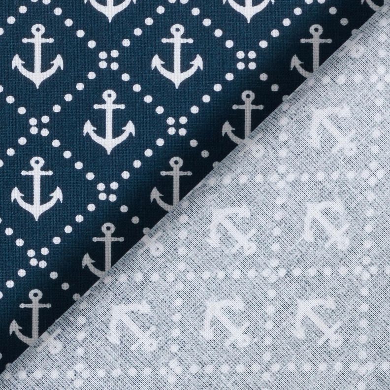 Cotton Cretonne classic anchor – midnight blue/white,  image number 4