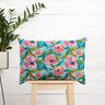 Decor Fabric Cotton Twill painted flowers – pink/turquoise,  thumbnail number 7