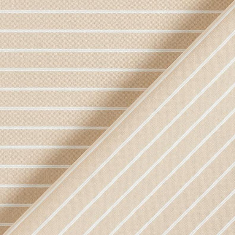 Stretch fabric with horizontal stripes – beige,  image number 4