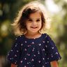 Double Gauze/Muslin embroidered cherries | Poppy Fabrics – midnight blue/pink,  thumbnail number 6