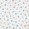 Double Gauze/Muslin Little flowers | Poppy Fabrics – ivory/peach orange,  thumbnail number 1