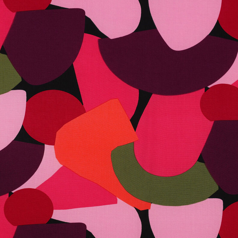 LENZING™ ECOVERO™ viscose fabric  Rockpool | Nerida Hansen – black/intense pink,  image number 1