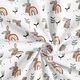 Cotton Fabrics Cretonne Rabbit and Rainbow – white/taupe,  thumbnail number 3