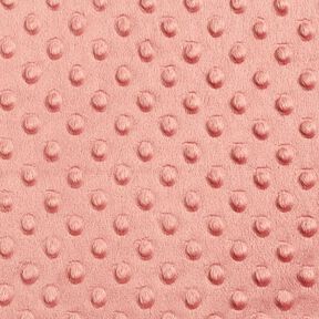 Cosy Fleece Embossed Dots – dusky pink | Remnant 40cm, 
