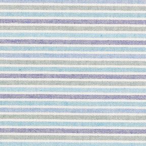 Decor Fabric Half Panama Multicoloured Stripes Recycled – light turquoise, 