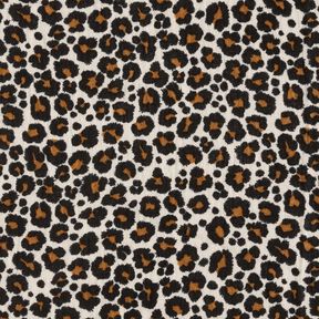 Double Gauze/Muslin Leopard Print – light taupe/black, 