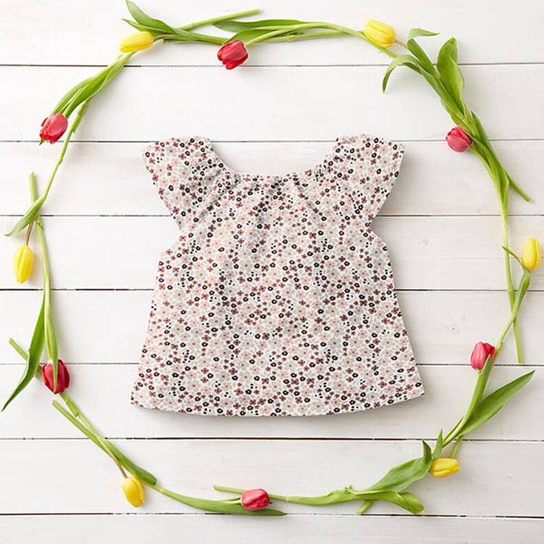 Cotton Jersey Cute Little Flowers – offwhite, image number 6