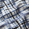 Abstract check linen viscose blend – white/steel blue,  thumbnail number 2
