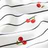 Cotton Jersey Stripes and cherries – offwhite,  thumbnail number 2
