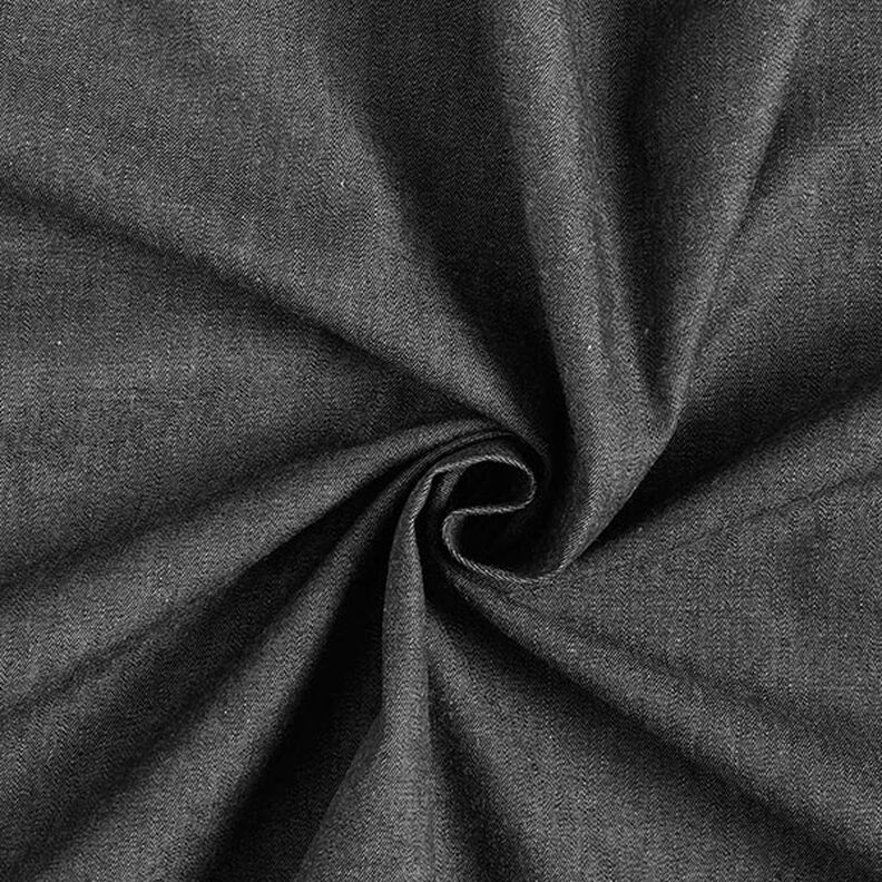 Denim-Look Cotton Chambray – black,  image number 1