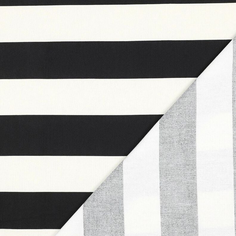 Decor Fabric Canvas cheerful stripes – black/white,  image number 4