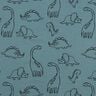 French Terry big scribble dinosaurs &ndash; blue,  thumbnail number 1