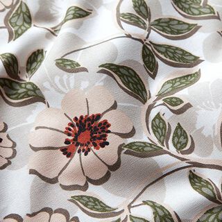 Decor Fabric Canvas Large Flowers – natural/rosé, 