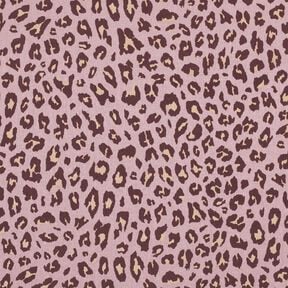 Viscose Linen Blend Leopard Print | Poppy Fabrics – light dusky pink/aubergine, 
