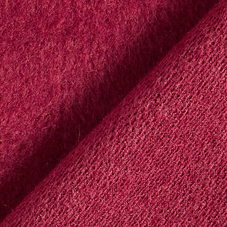 Plain Fluffy Coating Fabric – dark red,  image number 3
