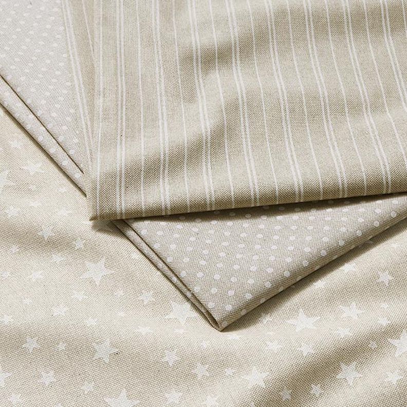 Decor Fabric Half Panama classic dots – natural/white,  image number 5