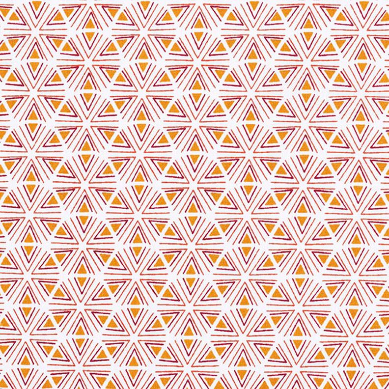 Cotton Cretonne geometric shapes – white/curry yellow,  image number 1