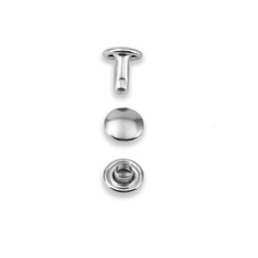 Hollow Rivets 3-4mm Clamping Range [25 pieces | Ø 7.5mm] | Prym – silver metallic, 